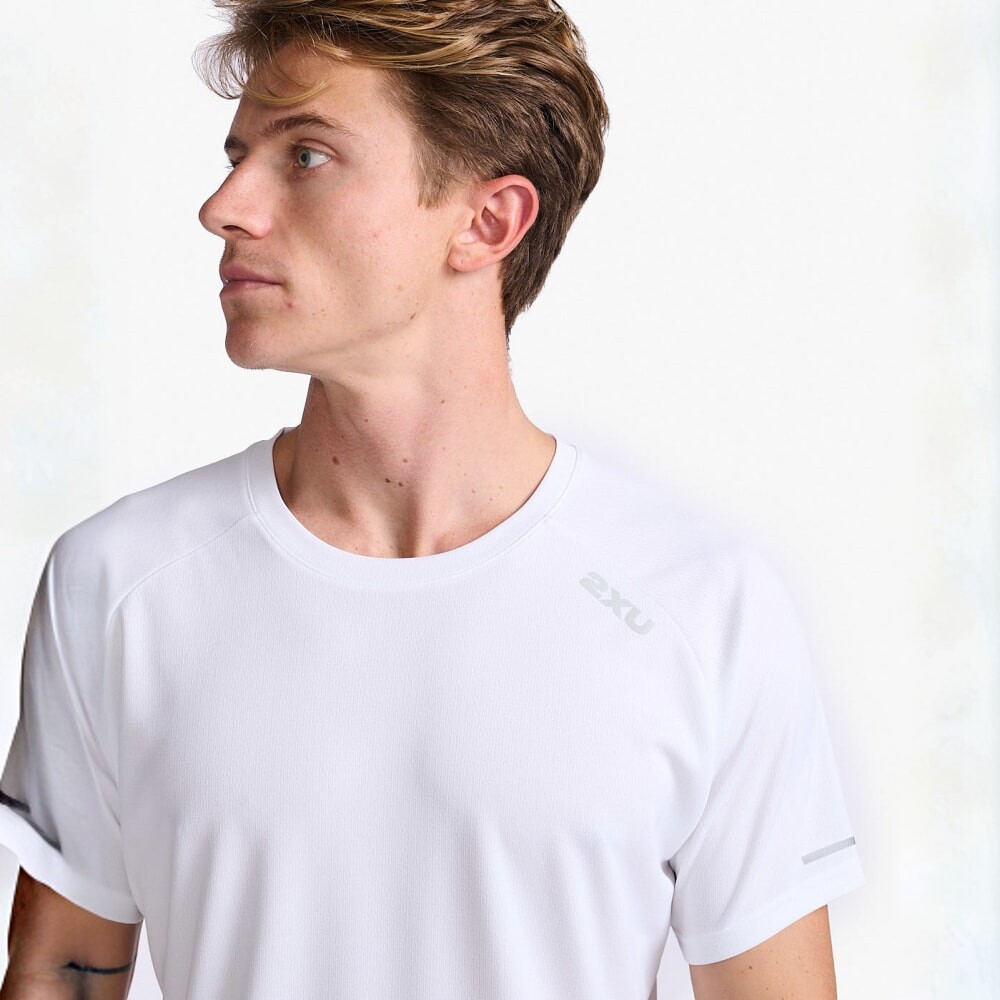 Aero Tee - Hombre White/silver Reflective