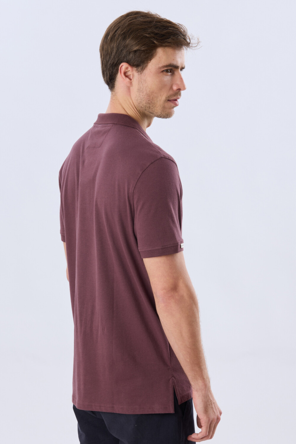 REMERA POLO LISA JERSEY Bordo