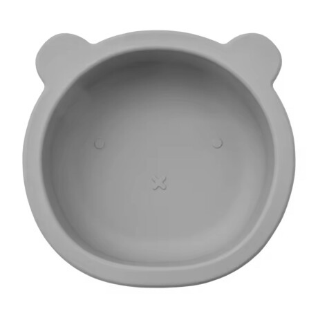 Set Comida Bebé en Silicona Bowl + Cuchara y Tenedor + Vaso Gris