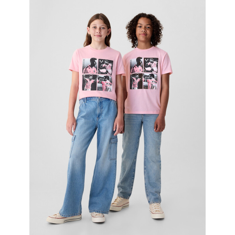 3PLMESSI SS GRAPHIC TEE Pink Miscellaneous