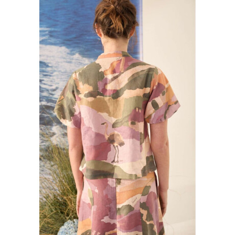 Blusa Tropical Print Tierra