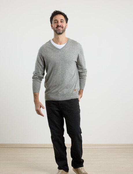 470418 SWEATER HARRY Gris Medio Melange