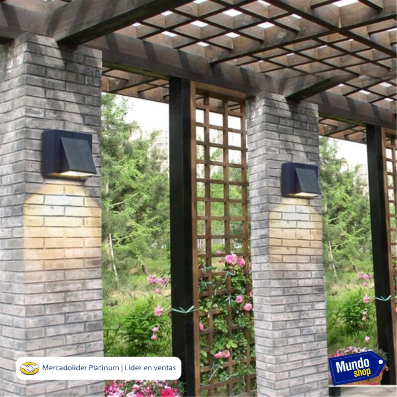 Aplique Exterior Jardin Con Led Integrado 3w Luz Metal Negro