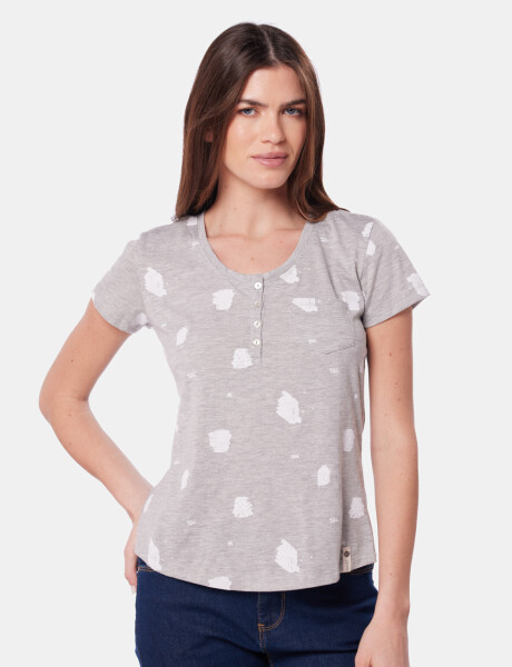 REMERA ESTAMPADA Gris