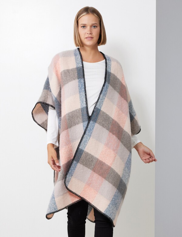 Ruana Cuadros MULTI/ROSA