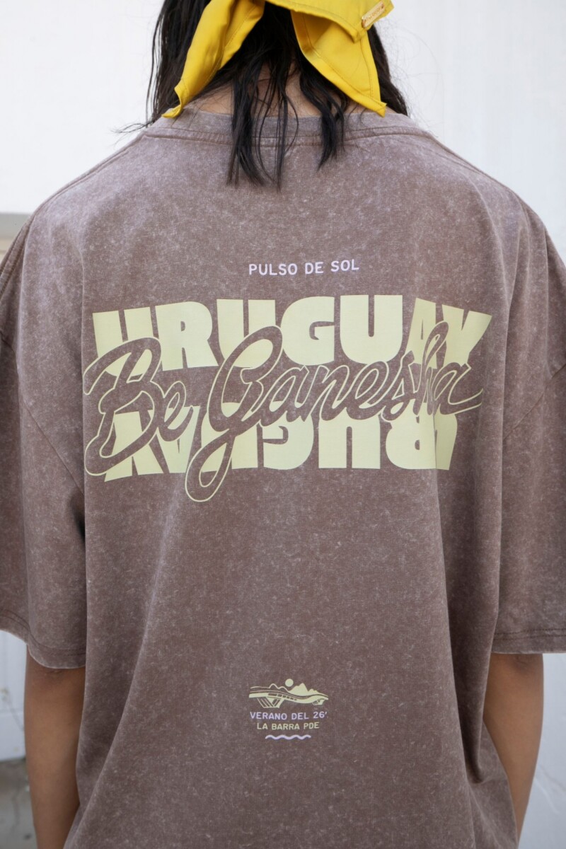 T-shirt Uruguay Marron