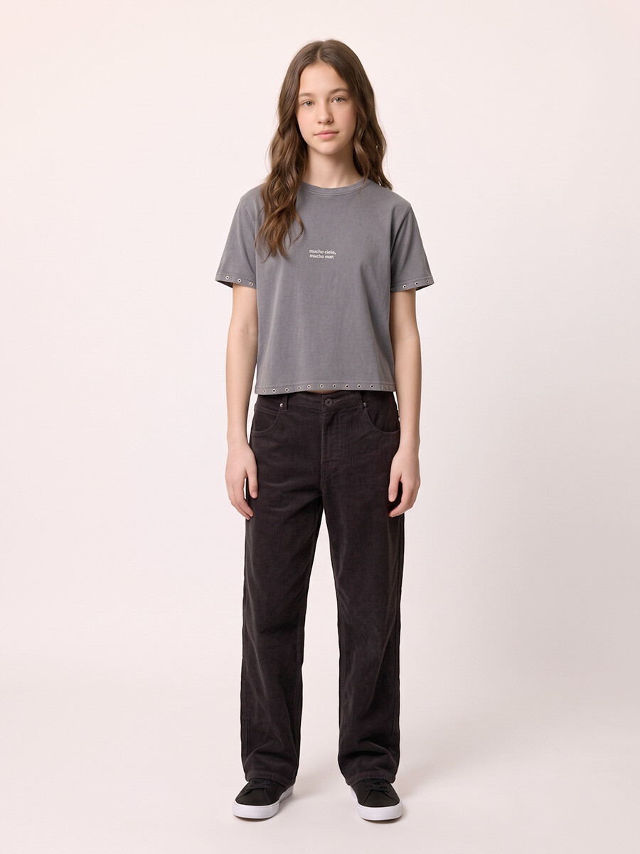 T-SHIRT M/C CIELITO TEEN DIXIE Gris Piedra