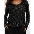 VMLEILANI NEW LS V-NECK PULLOVER REP BLACK