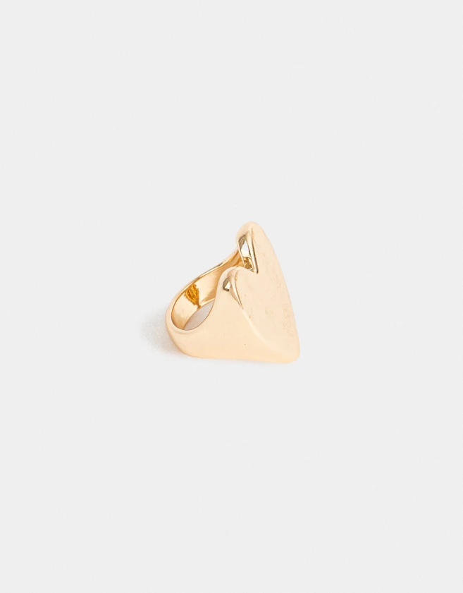 Anillos Medianos y Grandes Con corazón Anillo Mediano Con Corazón Bold - Dorado