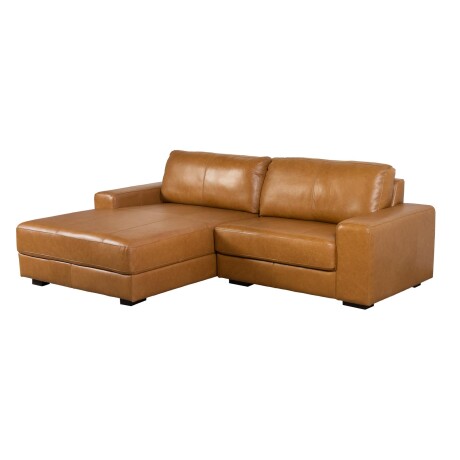 SOFÁ C/CHAISE MÁS DE 4 CUERPOS CUERO-100-NATURAL MARRON PARIS CAMEL