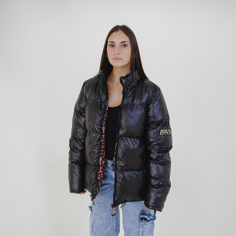 Campera Pulau Puffer Gloffy Reversible Negro