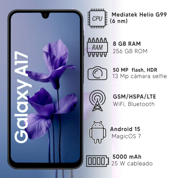 Samsung A17 8/256gb 4g CEL SAMSUNG A17 8/256 4G NEGRO