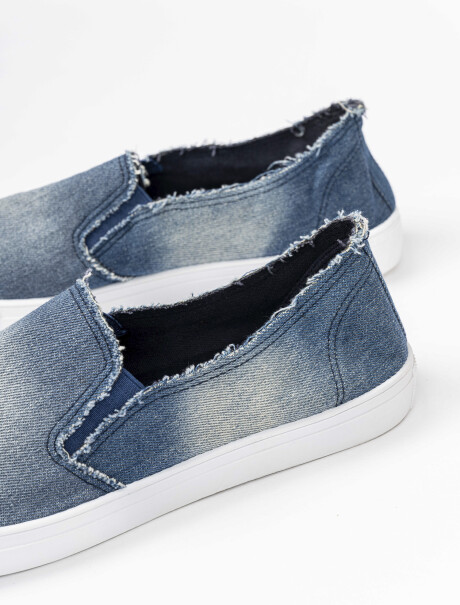 Zapatilla denim lavado oscuro