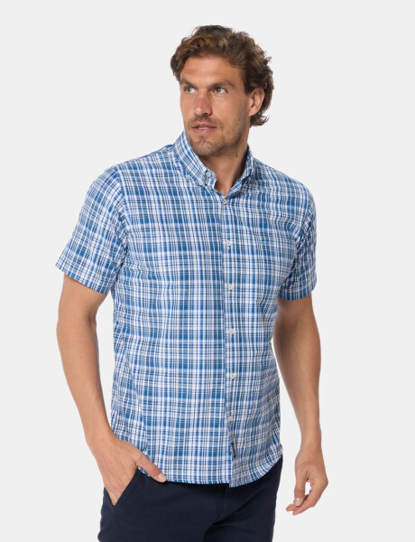 CAMISA SPORT A CUADROS Azul