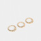 Sets Anillos Con strass Set De Anillos Dorados Con Strass - Dorado