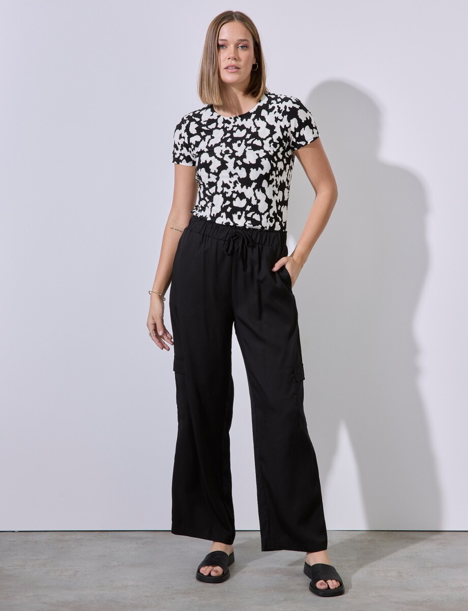 Pantalon Cargo - Negro 