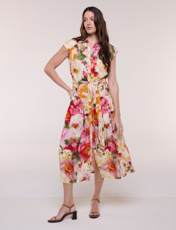 Vestido Midi Lazo MULTI/ROSA