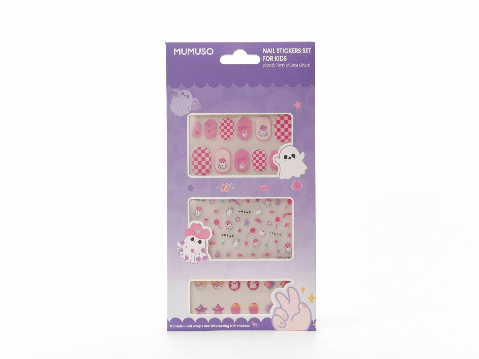 SET DE PEGATINAS UÑAS PARA NIÑOS (PEQUEÑO FANTASMA) 