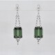H.Stern Maravillosas Caravanas En Oro 18K Blanco Con Turmalinas Verdes Y Brillantes. H.Stern Maravillosas Caravanas En Oro 18K Blanco Con Turmalinas Verdes Y Brillantes.