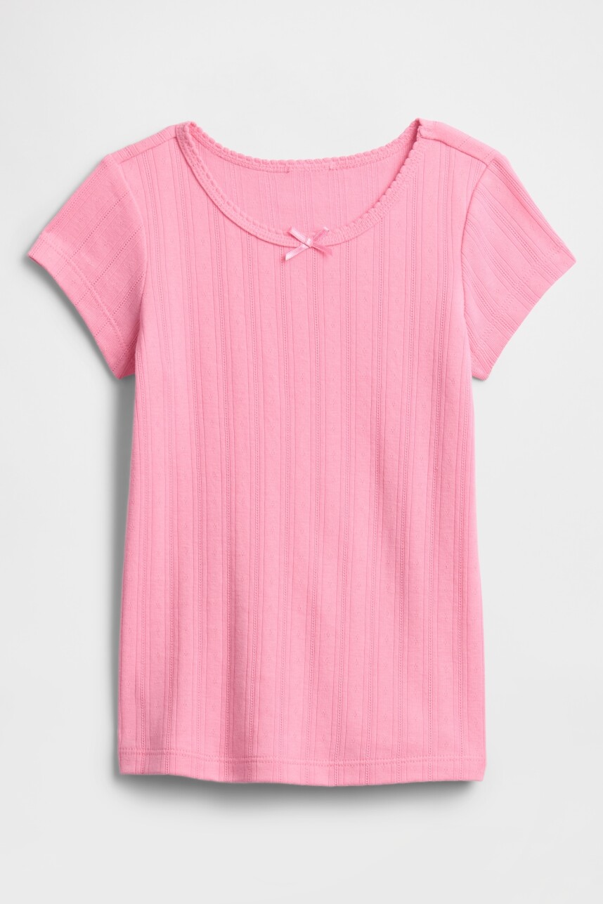 Remera Rib Toddler Niña May Pink
