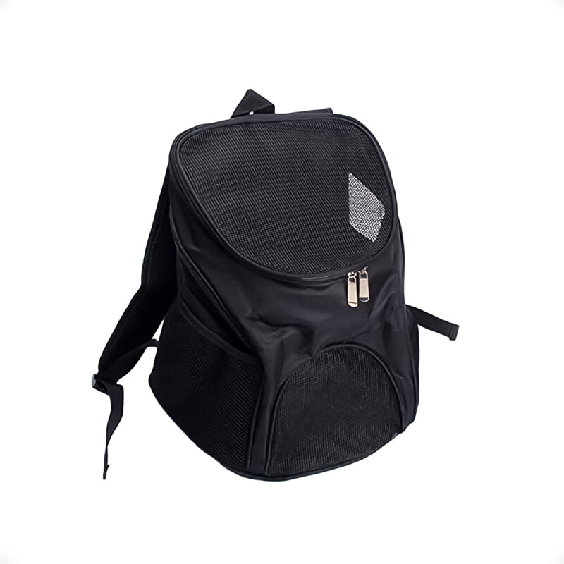 Mochila Bolsa Transportadora De Malla Mascotas Perros Gatos Talle S Negro