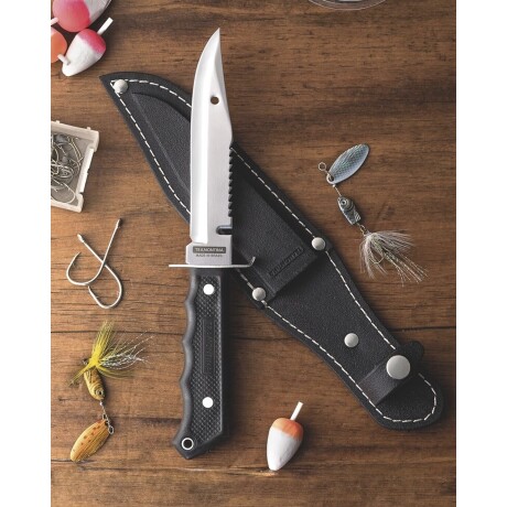 Cuchillo deportivo 5" Tramontina Ideal Caza Pesca y Camping Negro