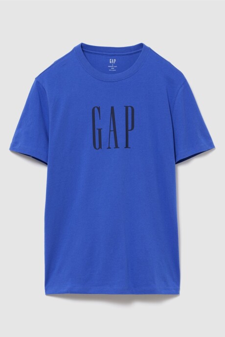 Remera Logo Gap Hombre Dazzling Blue V2