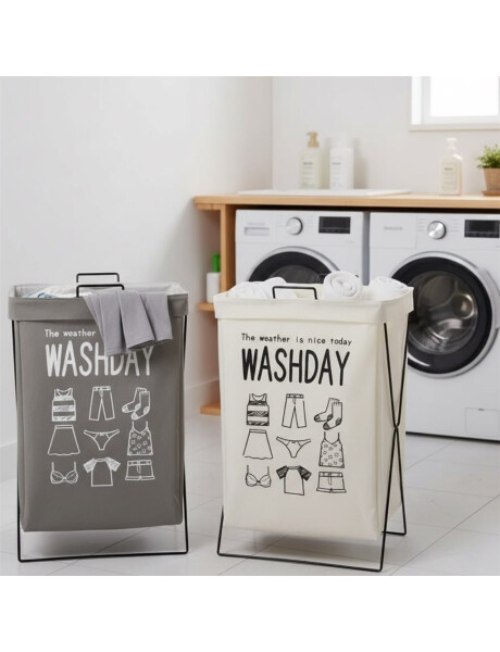 CESTO P/ROPA ARTICULADO 40X28X54CM TELA GRIS CESTO P/ROPA ARTICULADO 40X28X54CM TELA GRIS