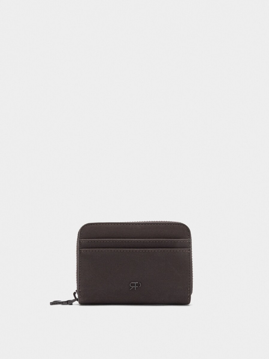 Cartera Lisa Con Textura Suave Xs - marron 