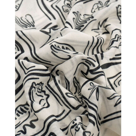 Pañuelo De Algodon Organico Con Print De Playa Combinacion Multicolor