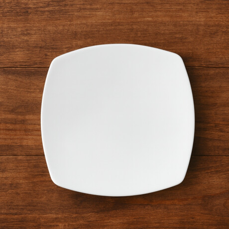 Plato Llano Cuadrado Actualite 27 cm Blanco Porcelana Plato Llano Cuadrado Actualite 27 cm Blanco Porcelana