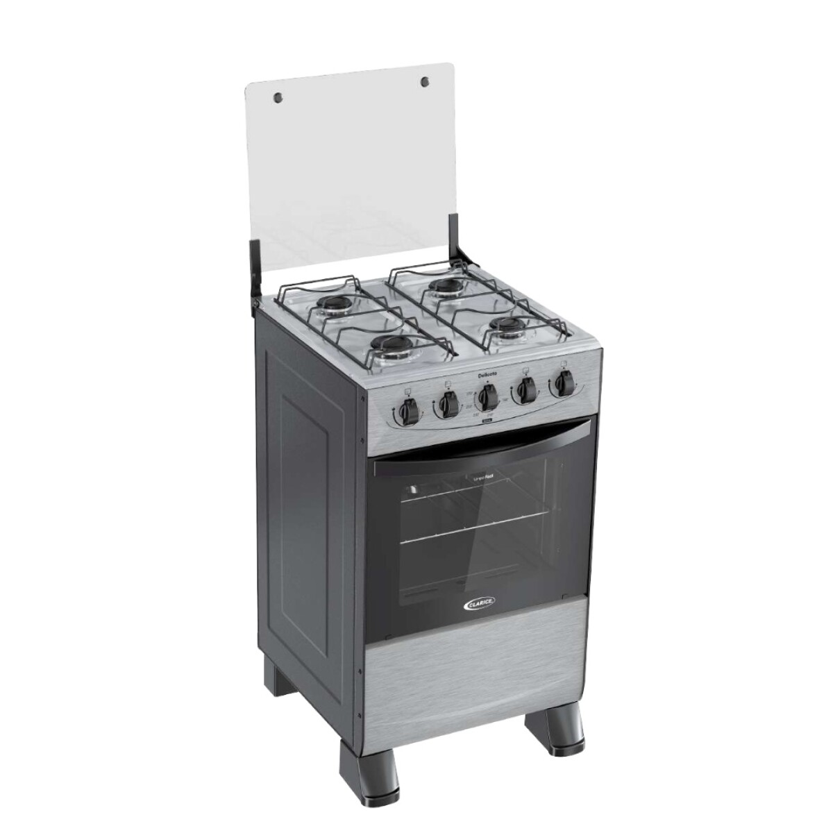 Cocina Clarice Delicato a Gas 4 Hornalla Inox 