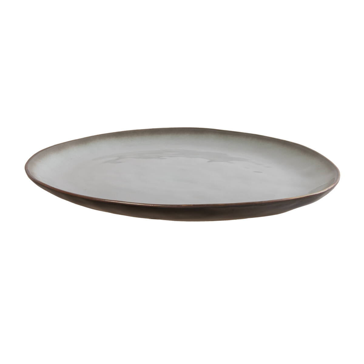 PLATO - CERAMICA GRIS OVALADO 32CM TM 