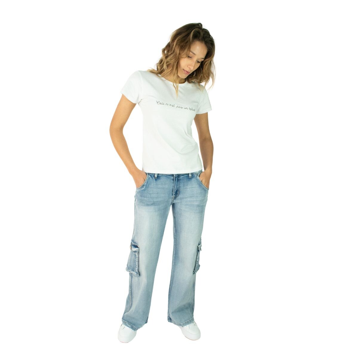 PANTALON CARGO XS-XXL - LIGHT BLUE 