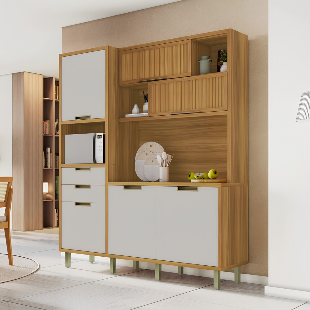 Mueble de Cocina Modular IMPERATRIZ Marron/Gris