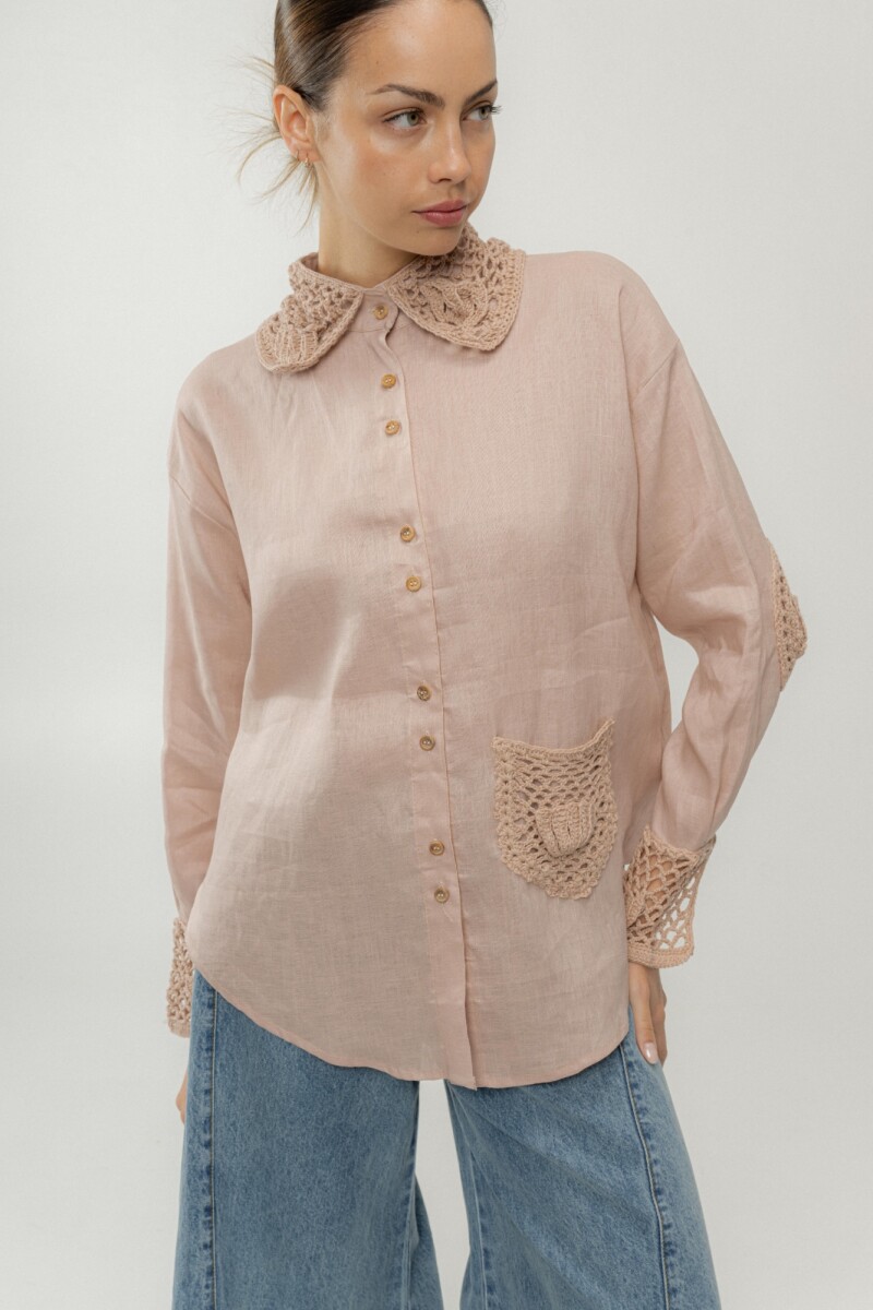 Camisa Onda Crochet Sea - Rosa 