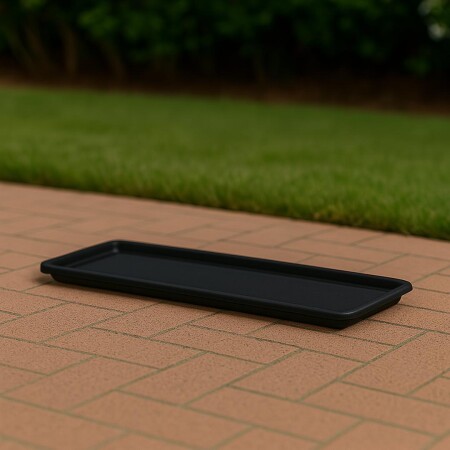 PLATO RECTANGULAR JARDINERA 62CM NEGRO