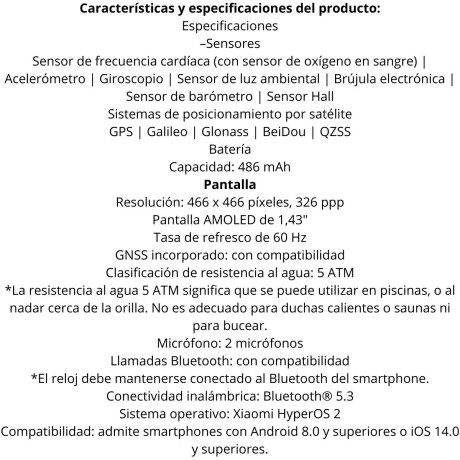 Smartwatch Xiaomi Watch S4 V01
