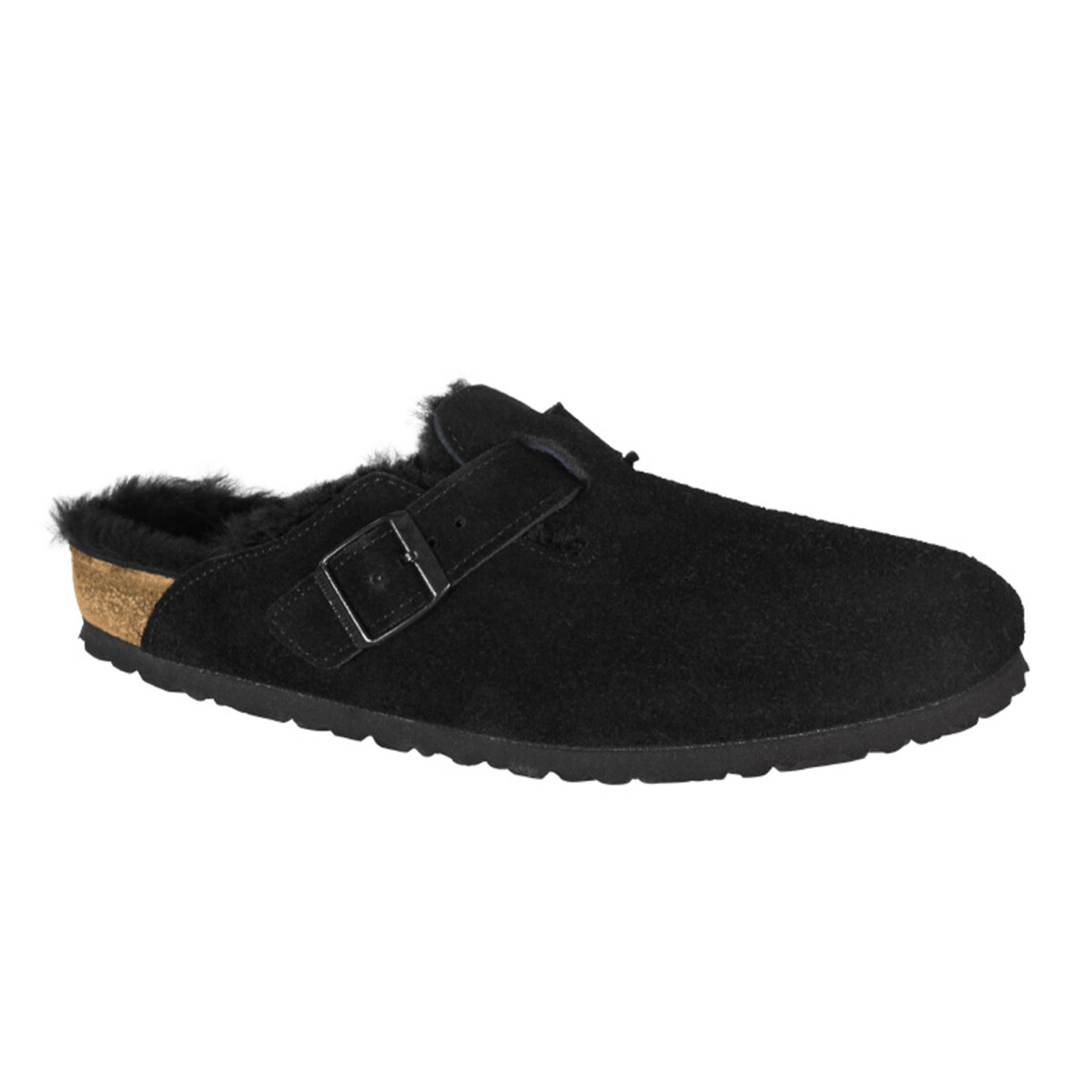 Zueco Boston VL Shearling - Estrecho - Negro 
