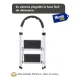 Escalera De Aluminio Tijera 2 Escalones Antideslizante Negro