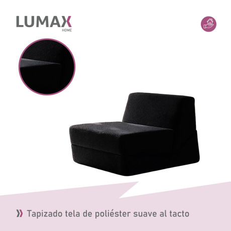 Sillón Sofá Plegable Lumax Modelo Lahti en caja Compactado Negro