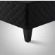 Box Para Sommier Capitoneado Con Patas Una Plaza Negro Negro
