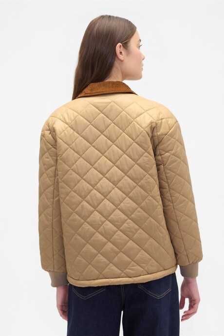 Campera Quilted Puffer Mujer Golden Khaki 868
