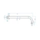 Brazo De Ducha Negro Mate 30 Cms Aqualia 000