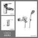 Juego Completo De Griferia Incluye Ducha Exterior,Lavatorio Bajo Y Bidet 000
