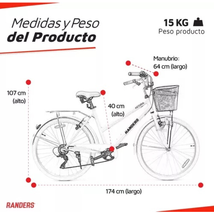 Bicicleta de Paseo cuadro de aluminio cambios Shimano Rod 26 Celeste