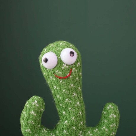 Cactus Muñeco Bailarín c/Música Luz Que Habla Graba y Repite Celeste