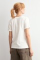 Remera escote en V blanco
