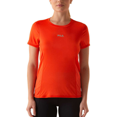 Fila Core Run Remera Manga Corta Running Para Mujer Naranja
