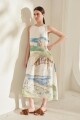 PRE VENTA VESTIDO TERRA PRINT Agua